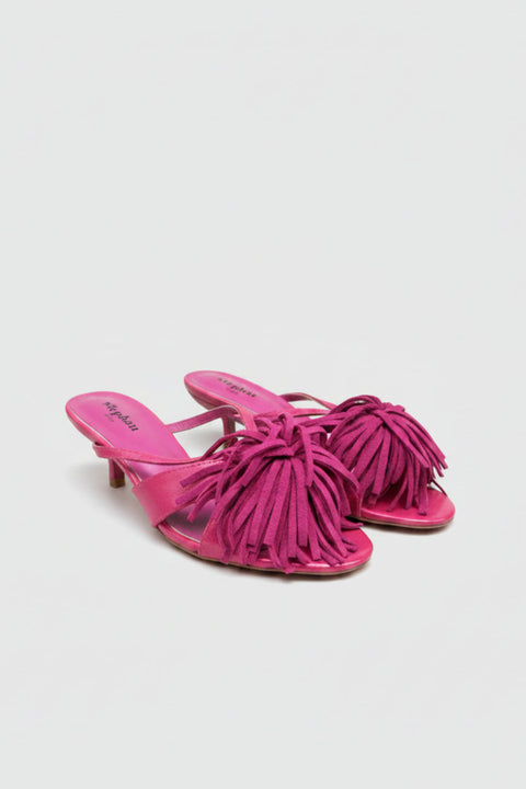 Mule à Franges -FUSCHIA