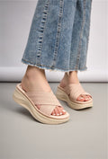 Sandales Nuage rose poudré à brides croisées 5,5 cm — livraison Dakar, Sénégal