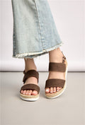 Sandales Compensées à Bride – Brown — chaussure femme disponible à Dakar, Sénégal
