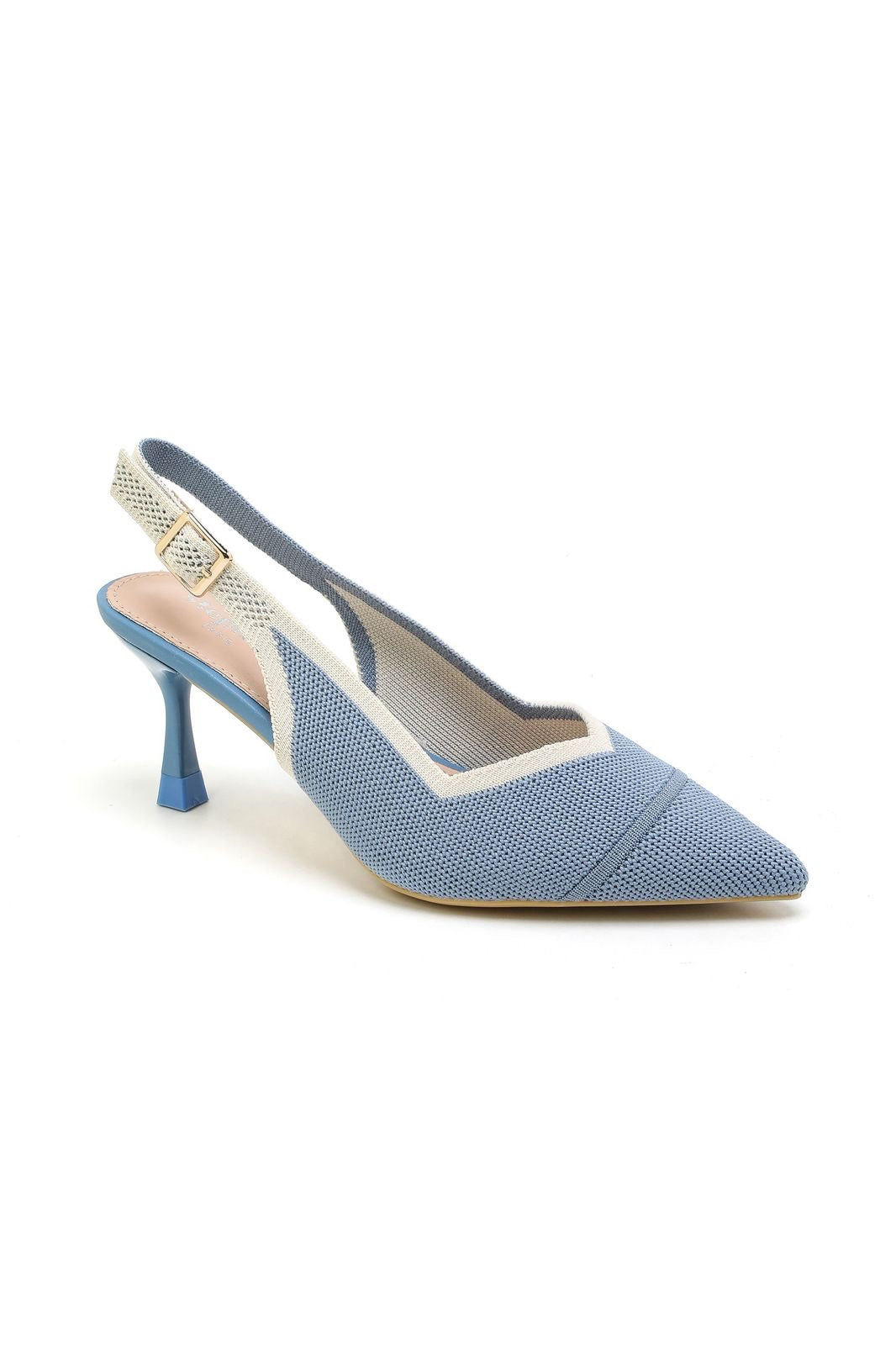 Escarpins en daim bleus à talon 6 cm pour femme — livraison Dakar, Sénégal