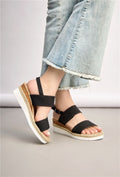Sandales Compensées à Bride – Noir — chaussure femme disponible à Dakar, Sénégal