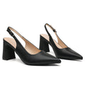 Escarpins slingback noirs à talon 7 cm — livraison Dakar, Sénégal