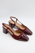 Escarpin Verni T-Strap - BORDEAUX — chaussure femme disponible à Dakar, Sénégal