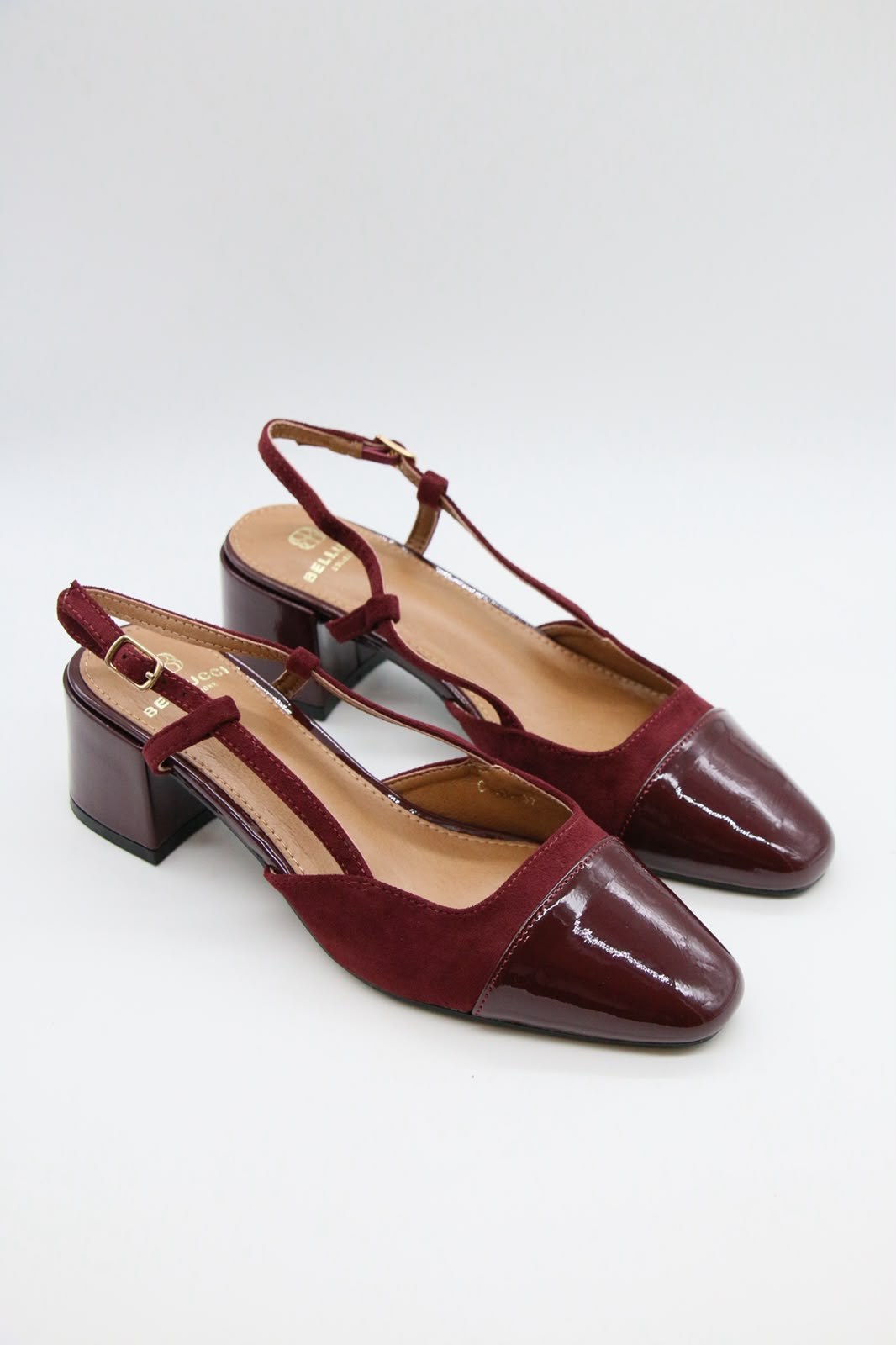 Escarpin Verni T-Strap - BORDEAUX — chaussure femme disponible à Dakar, Sénégal