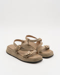 Sandales à plateforme plate - Khaki — chaussure femme disponible à Dakar, Sénégal
