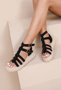 Sandales Plateforme Tressée - NOIR — chaussure femme disponible à Dakar, Sénégal