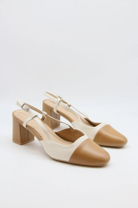ESCARPINS à BRIDE - CAMEL
