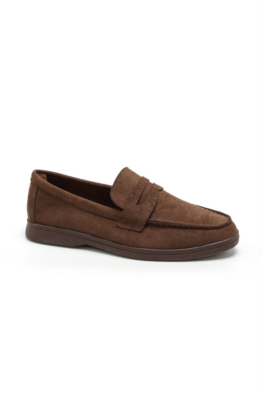 Mocassins classiques marron à petit talon pour femme — livraison Dakar, Sénégal