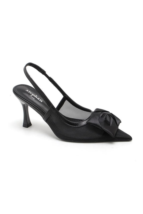 Slingback Nœud Classique - NOIR