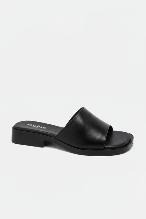 Sandale Plate - NOIR