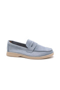 Mocassins classiques bleus à petit talon pour femme — livraison Dakar, Sénégal