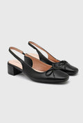 Ballerines slingback noires à talon bloc 4 cm — livraison Dakar, Sénégal