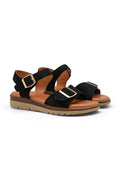Sandales confort noires à talon 3 cm pour femme — livraison Dakar, Sénégal