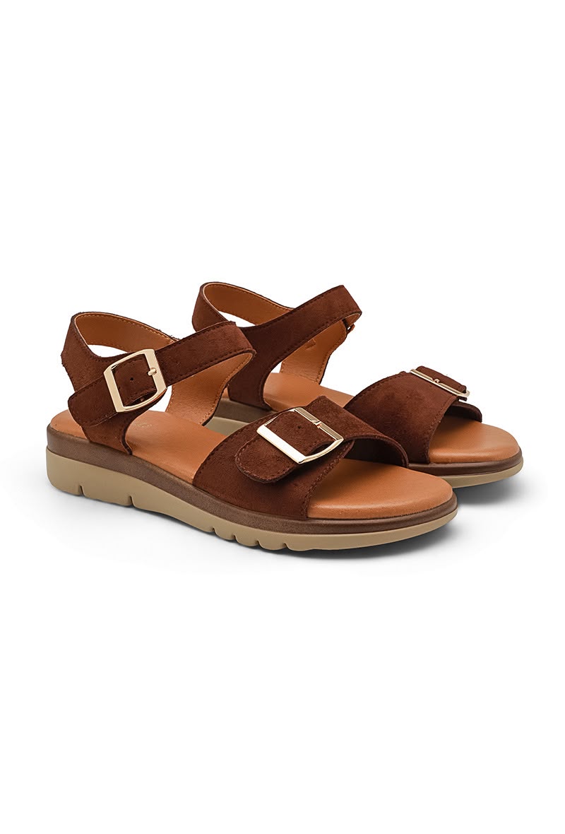 Sandales confort chocolat à talon 3 cm pour femme — livraison Dakar, Sénégal