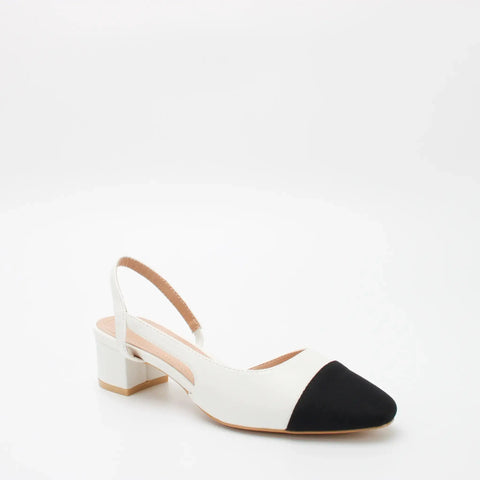 ESCARPINS À BRIDE - BLANC