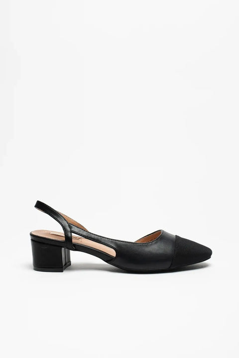 ESCARPINS À BRIDE - NOIR